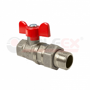 Кран для воды шаровой (американка) НВ 1-1/4" ручка, Valfex