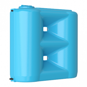 Бак пластиковый для воды 1500л. Синий с крышкой (прямоугольный)