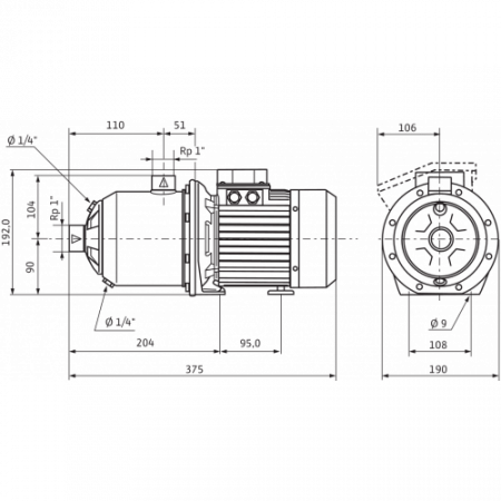 Картинка товара насос поверхностный wilo mhi 203-1/e/3-400-50-2 (22м, 83л/мин. до +110*с) 4024285,9169387,2473345 ufa-aqua.ru