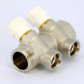 Коллектор для теплого пола UNI-FITT 2 выхода НВ 1"х1/2"ЕК с вентилями